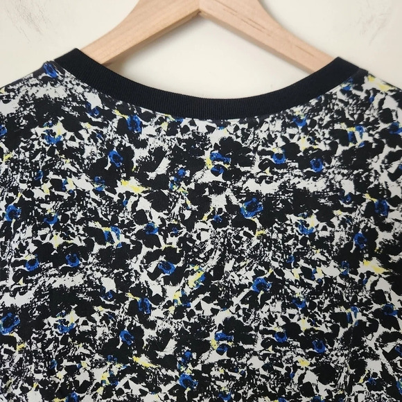 Comptoir des Cotonniers | 100% Silk Abstract Floral Short Sleeve Dress - Sz XS/S - Picture 11 of 15